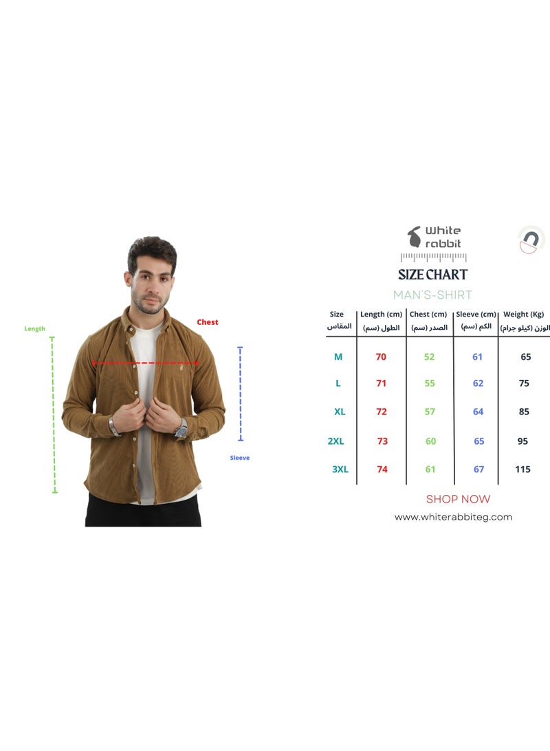 WHITE RABBIT “Slim Fit Caffe Cotton Shirt for Men” - Image 5